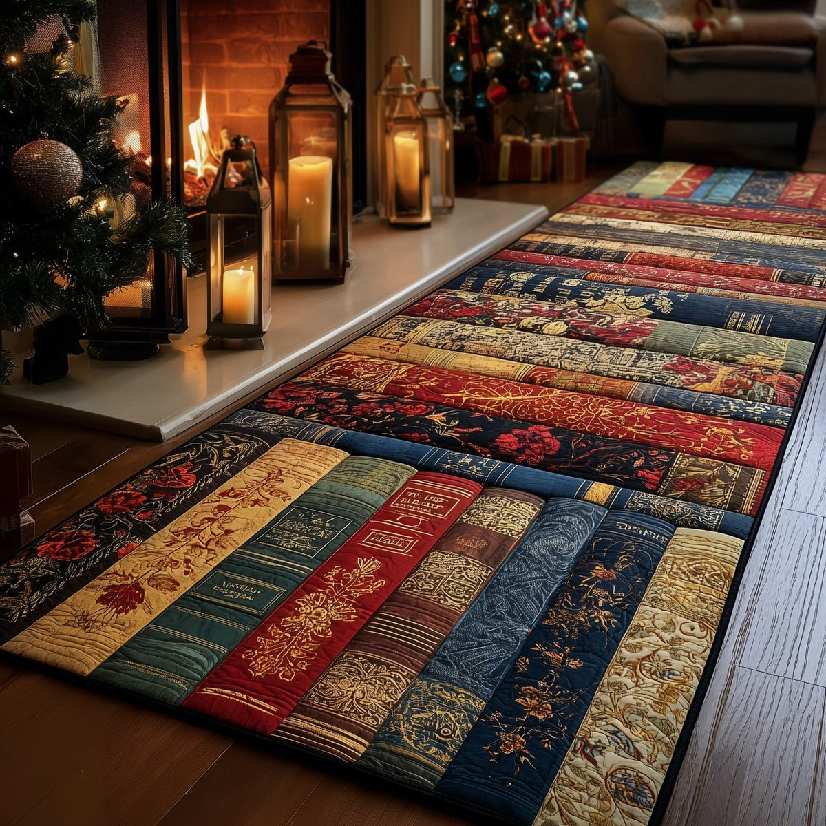 Antique Books Runner Rug - Nature Design | Serene Runner Rug