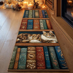 Antique Bookshelf Runner Rug - Nature Design | Serene Runner Rug