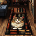 Antique Bookshelf Runner Rug - Nature Design | Serene Runner Rug