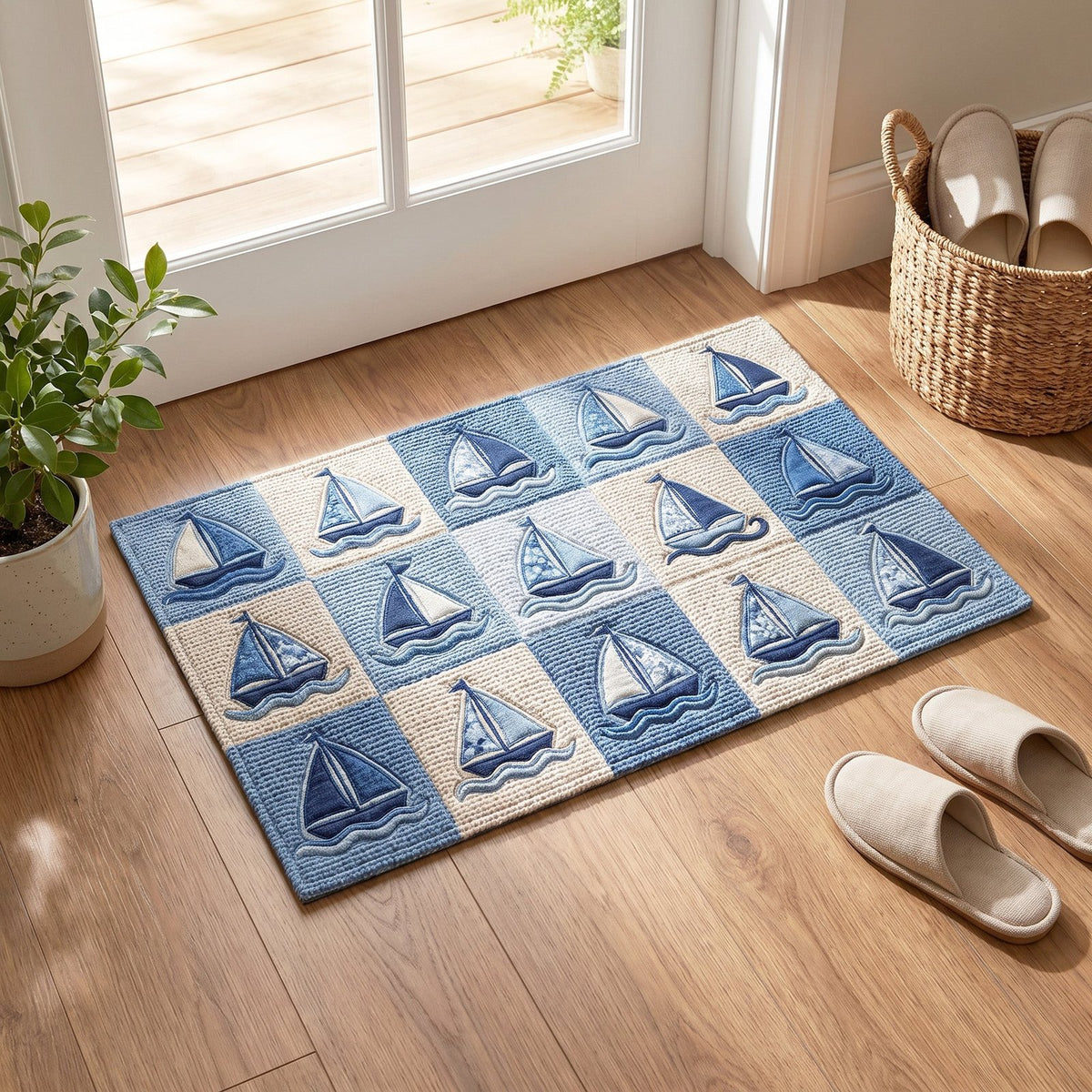 Aqua Harbor Doormat - Nature Design | Printed Welcome Doormat