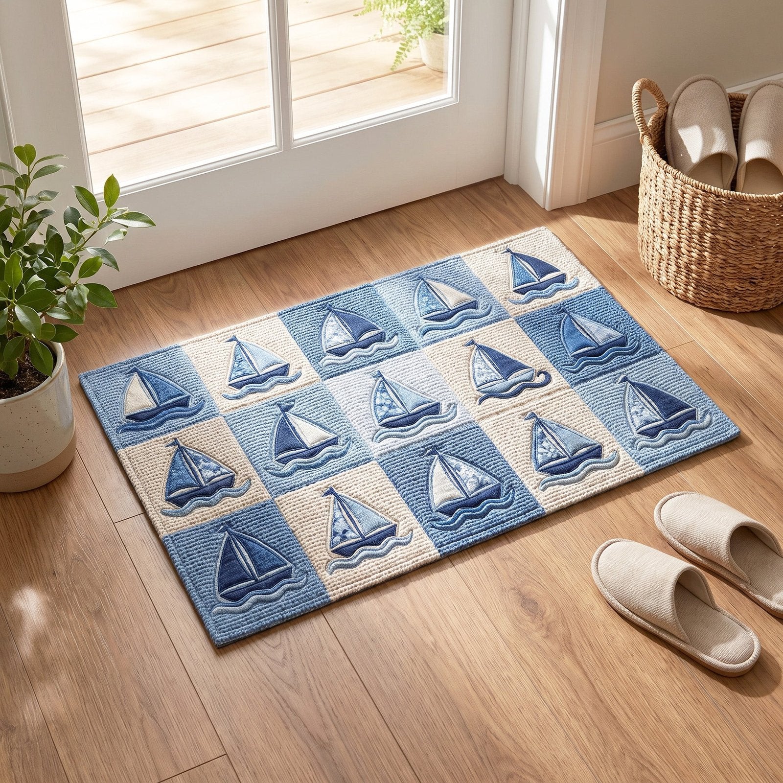 Aqua Harbor Doormat - Nature Design | Printed Welcome Doormat