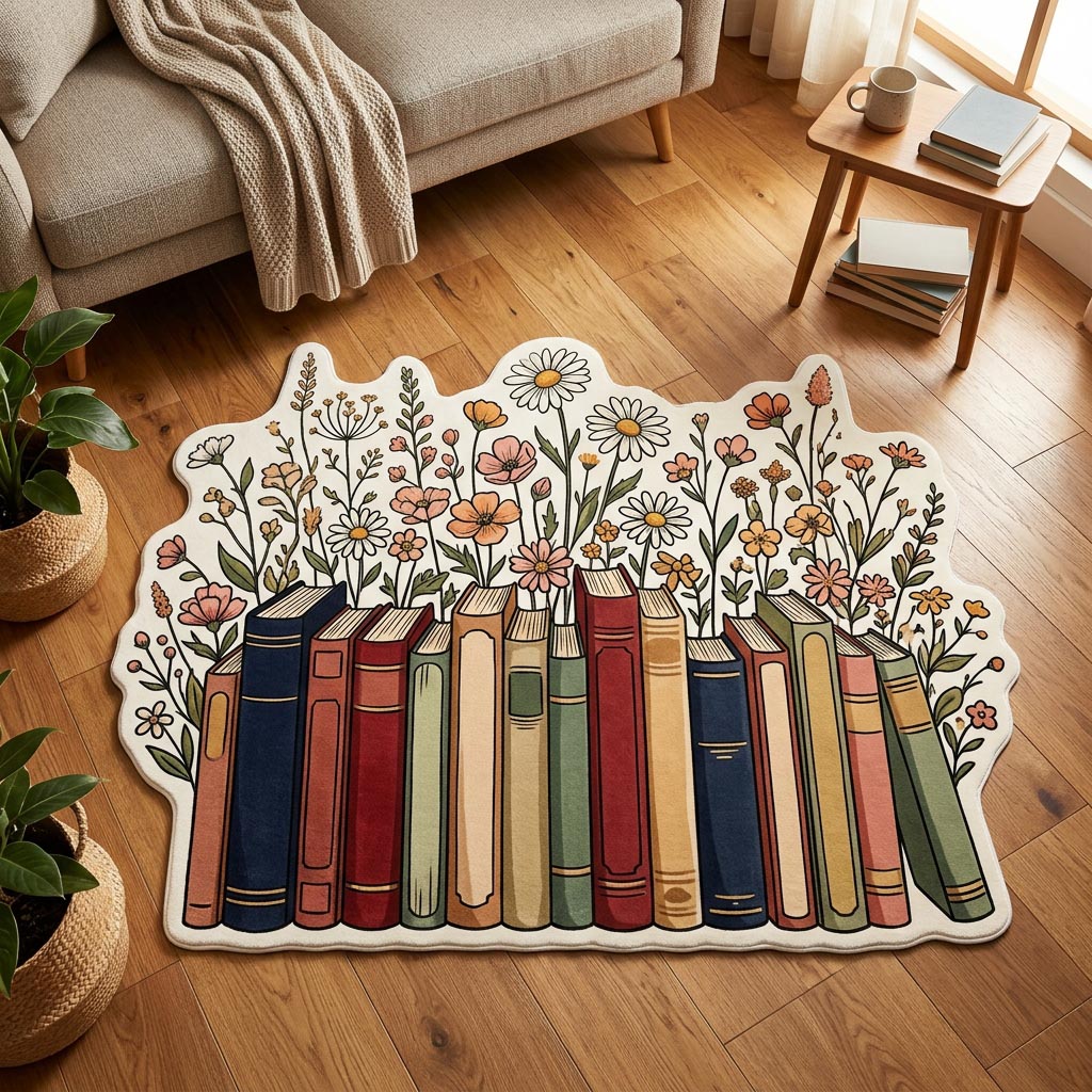 Arcane Magic Custom Shape Area Rug - Nature Design | Die-Cut Non-Slip Rug - washable non-slip printed rug