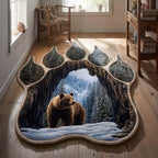 Arctic Bear Custom Shape Area Rug - Cute Animal Design | Die-Cut Non-Slip Rug - washable non-slip printed rug