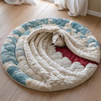 Arctic Husky Round Mat Rug - Nature Design | Serene Home Decor