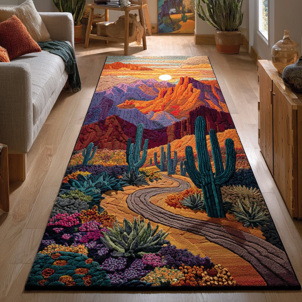Arid Cactus Dream Runner Carpet Runner Rug - Cute Pet Design | Animal Printed Runner Rug