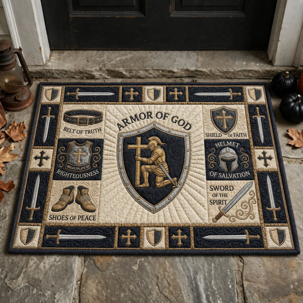 Armor Of God Doormat - Faith Inspired Design | Printed Welcome Doormat