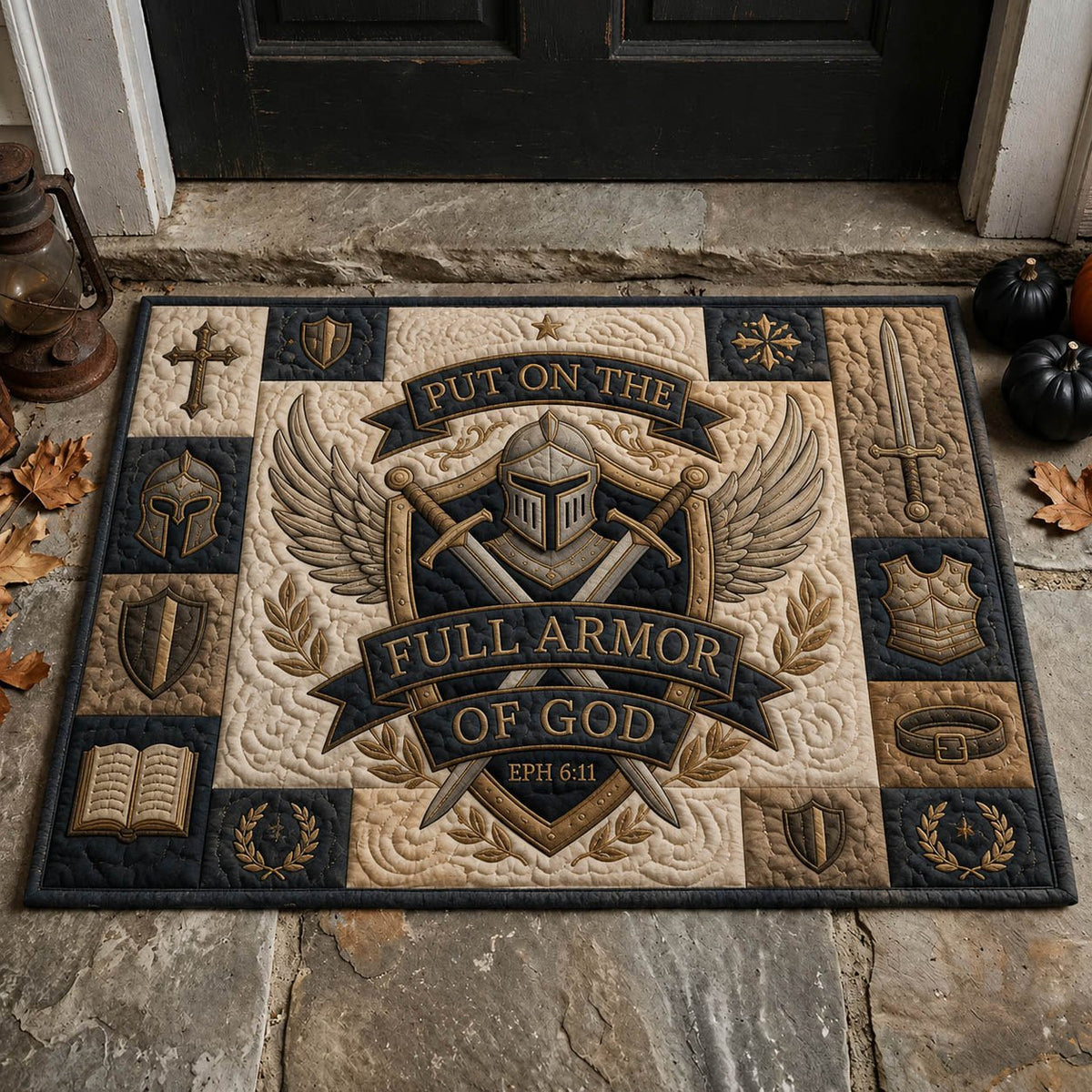 Armor Of God Doormat - Faith Inspired Design | Printed Welcome Doormat