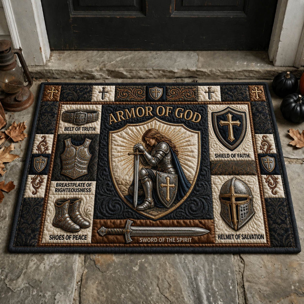 Armor Of God Doormat - Faith Inspired Design | Printed Welcome Doormat