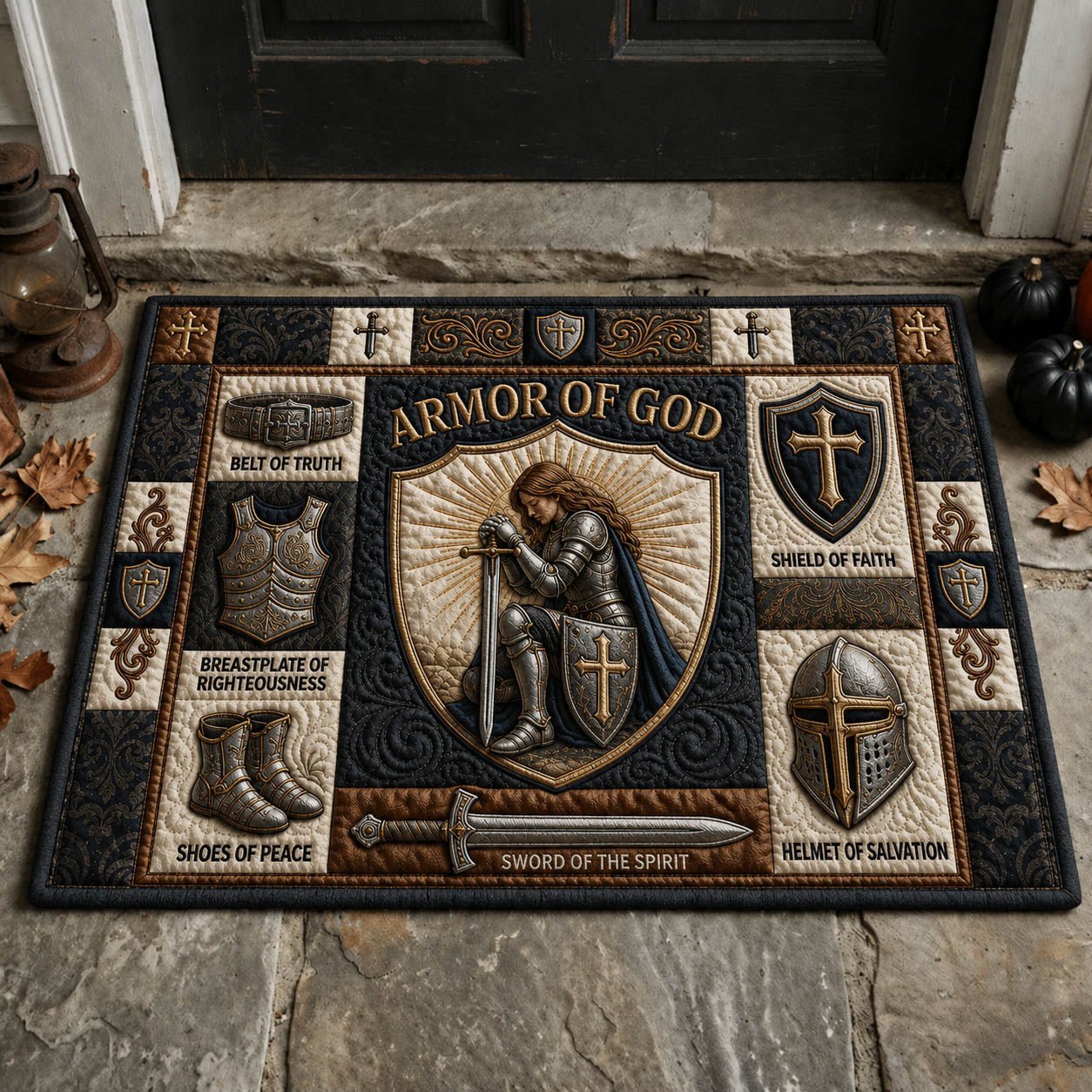 Armor Of God Doormat - Faith Inspired Design | Printed Welcome Doormat