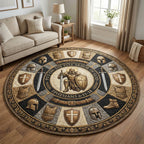 Armor Of God Round Mat Rug - Nature Design | Serene Home Decor
