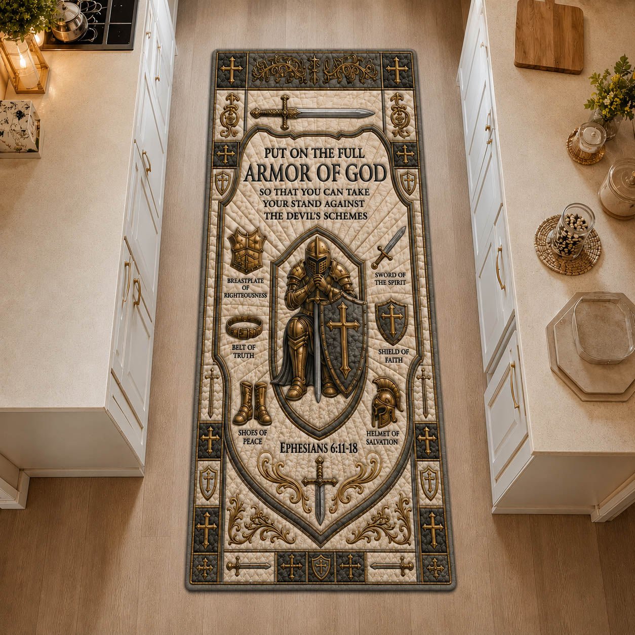 Armor Of God Runner Rug - Nature Design | Serene Runner Rug