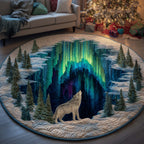 Aurora Hills Round Mat Rug - washable non-slip printed rug