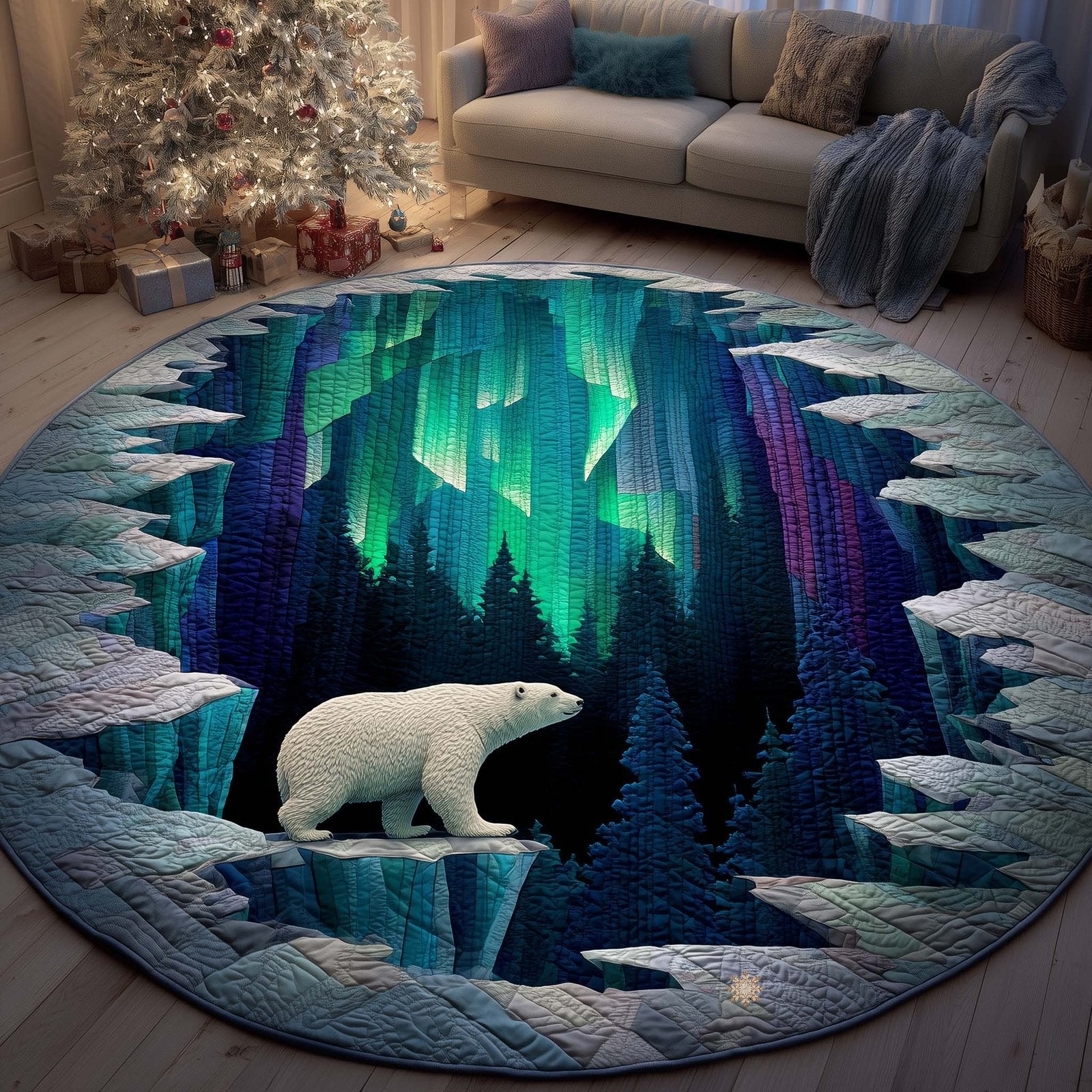 Aurora Hills Round Mat Rug - Nature Design | Serene Home Decor