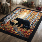 Autumn Bear Journey area rug in a living room