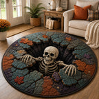 Autumn Bone Abyss Round Mat Rug - washable non-slip printed rug