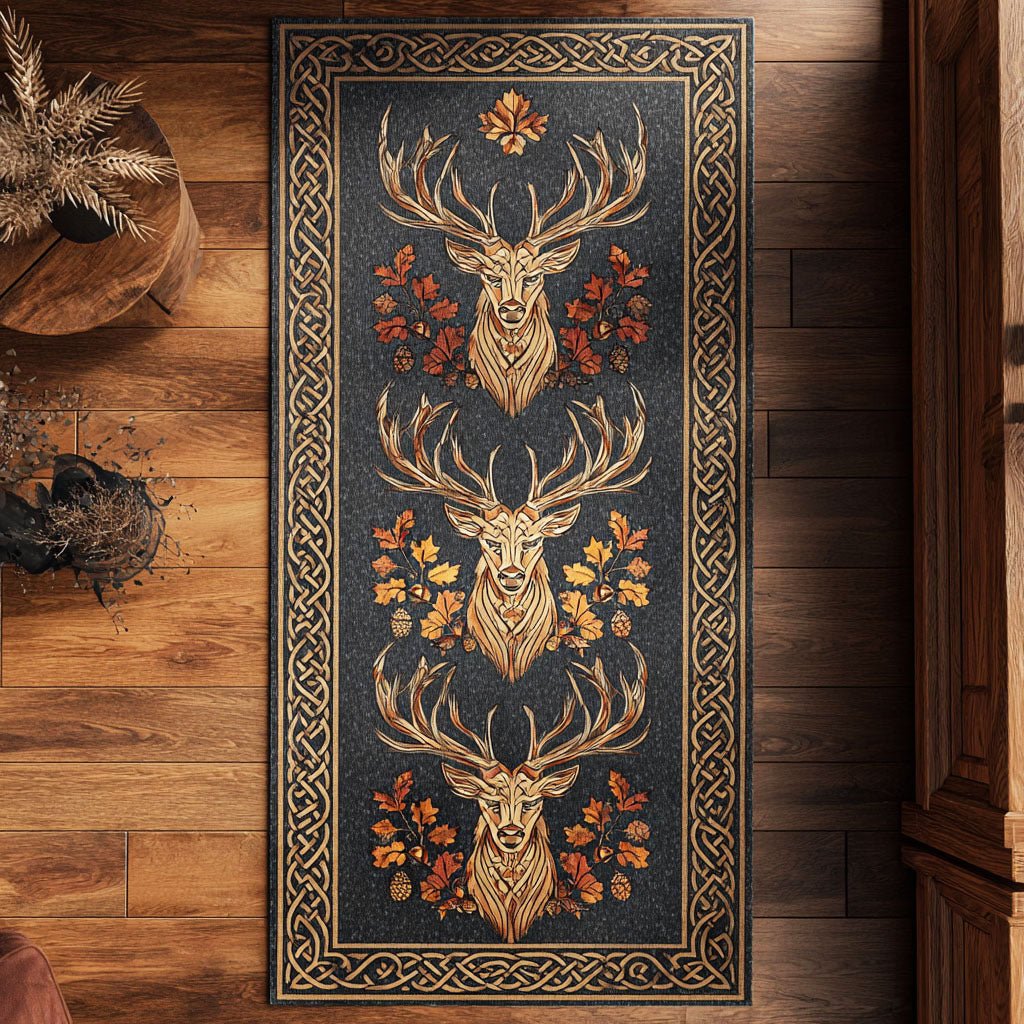 Autumn Crown Runner Carpet Runner Rug - Cute Pet Design | Animal Printed Runner Rug