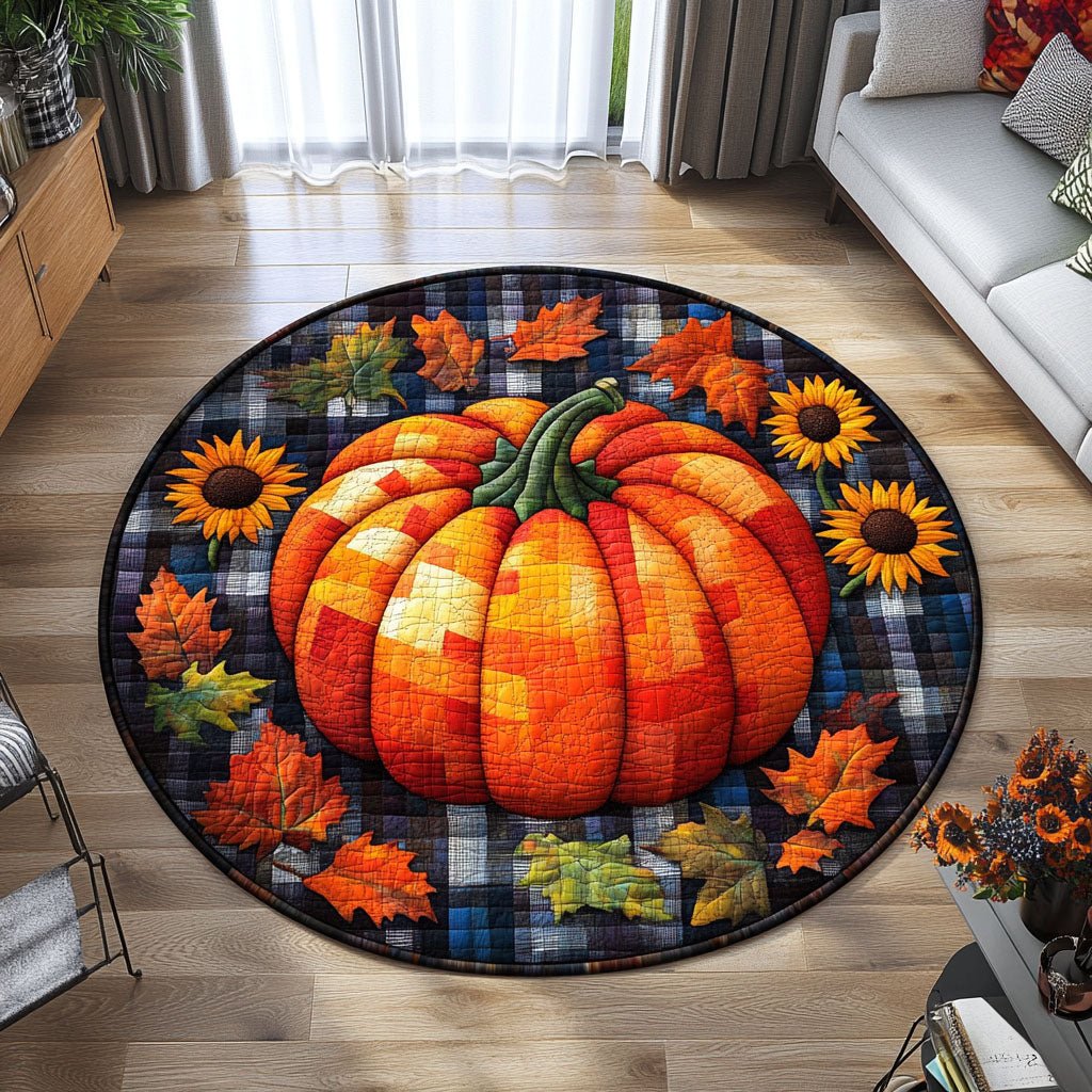 Autumn Enchantment Round Mat Rug - washable non-slip printed rug