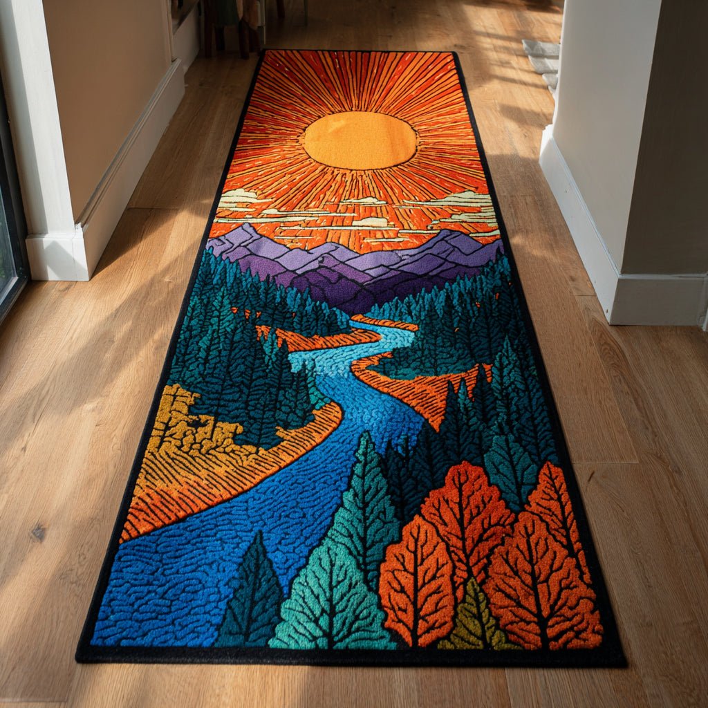 Autumn Forest River Runner Carpet Runner Rug - Cute Pet Design | Animal Printed Runner Rug