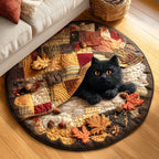 Autumn Gaze Round Mat Rug - washable non-slip printed rug
