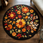 Autumn Glow Round Mat Rug - Nature Design | Serene Home Decor