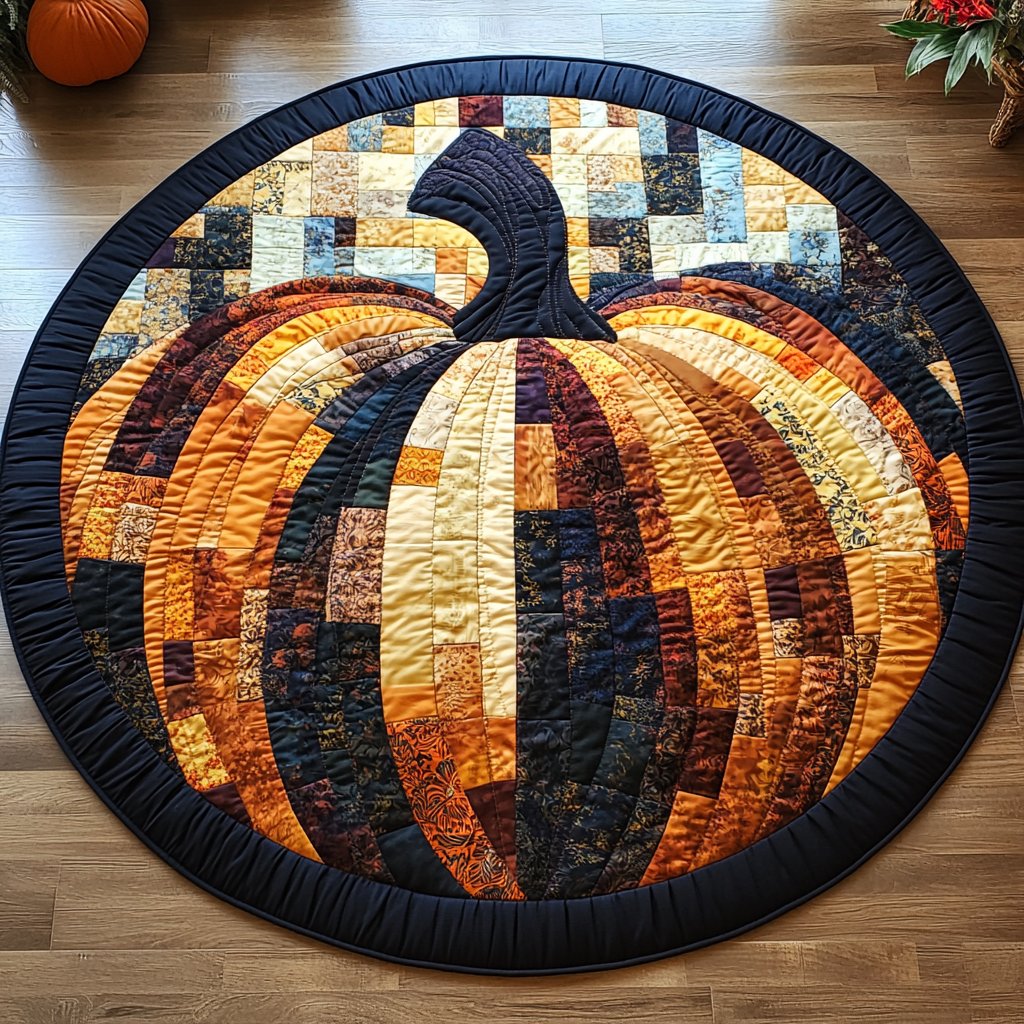 Autumn Glow Round Mat Rug - Nature Design | Serene Home Decor
