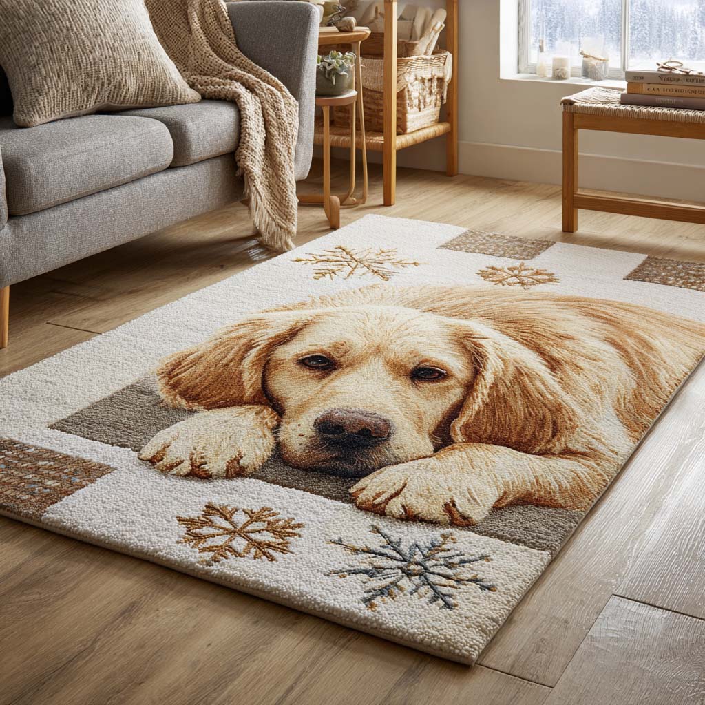 Autumn Golden area rug in a living room