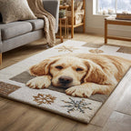 Autumn Golden area rug in a living room