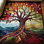 Autumn Harmony area rug in a living room