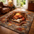 Autumn Reading Nook area rug in a living room