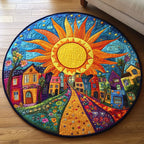 Autumn Ridge Round Mat Rug - washable non-slip printed rug