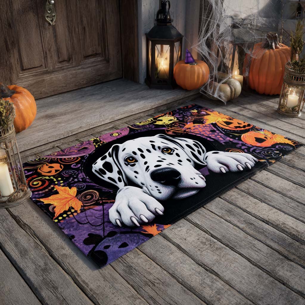 Autumn Spirit Dalmatian Doormat - Nature Design | Printed Welcome Doormat