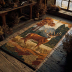 Autumn Stag Runner Carpet Runner Rug - Cute Pet Design | Animal Printed Runner Rug