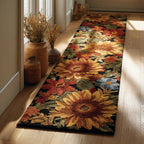 Autumn Sunflower Bloom Runner Carpet Runner Rug - Cute Pet Design | Animal Printed Runner Rug
