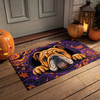 Autumn Swirl Bulldog Doormat - Cute Animal Design | Printed Welcome Doormat