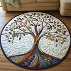 Autumn Symphony Round Mat Rug - washable non-slip printed rug