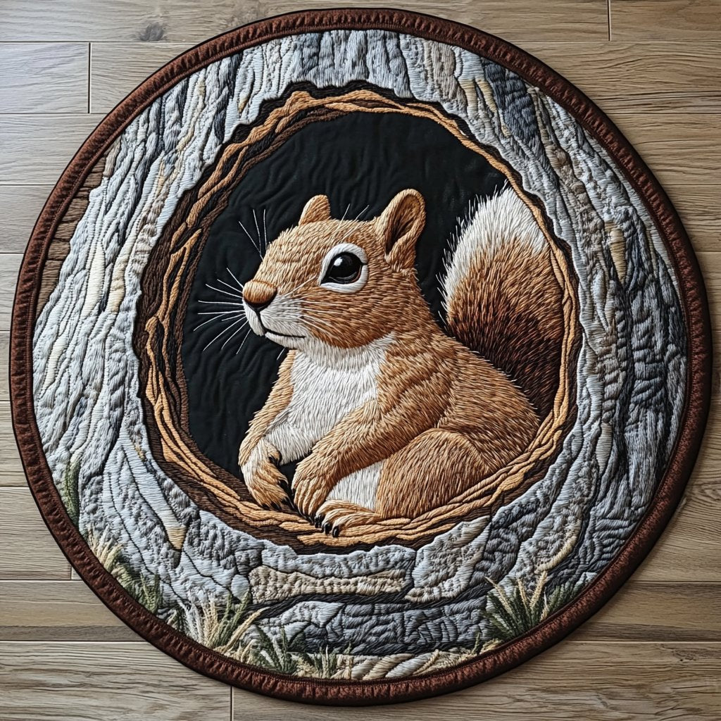 Autumn Vibes Round Mat Rug - washable non-slip printed rug