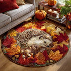 Autumn Wanderer Round Mat Rug - washable non-slip printed rug