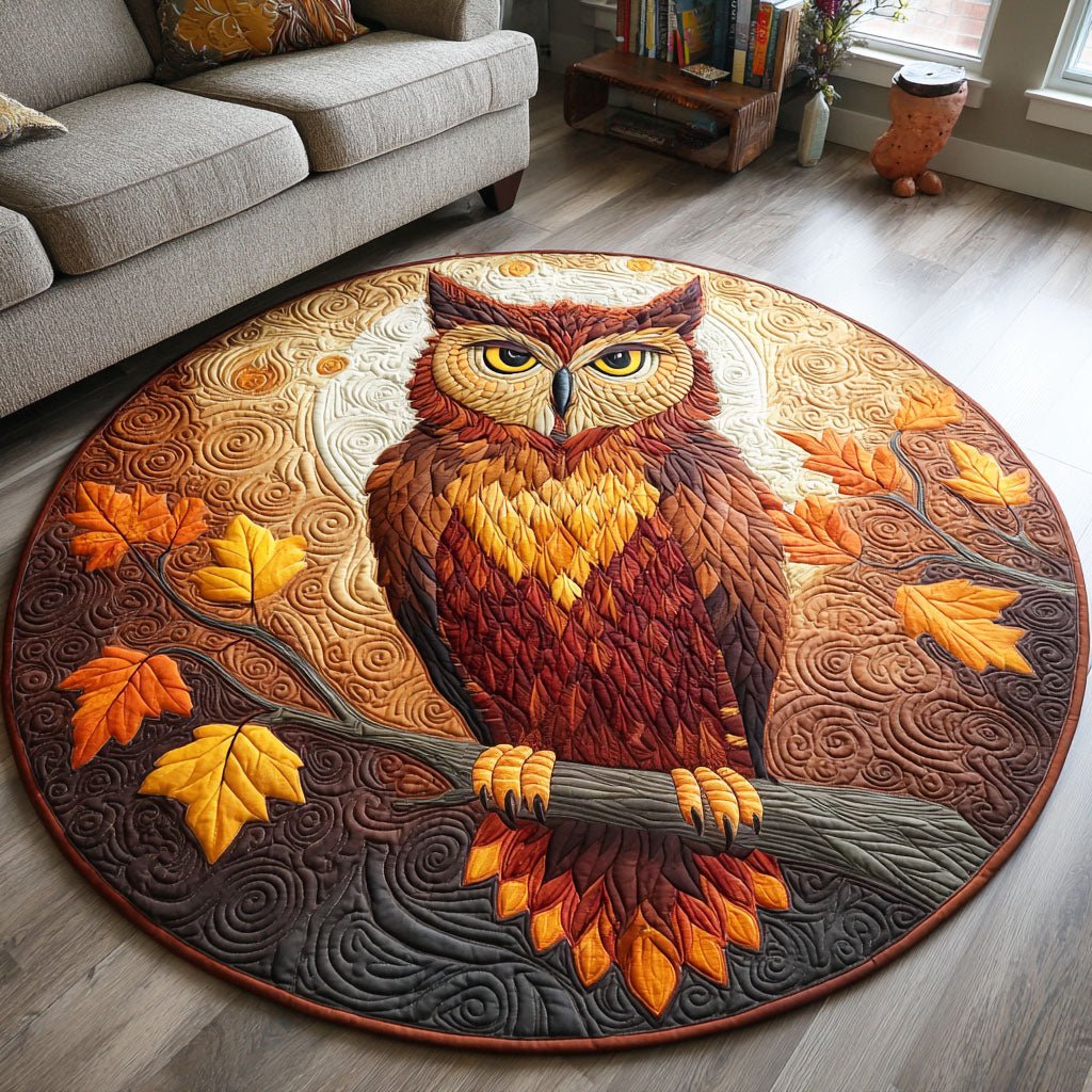 Autumn Watch Round Mat Rug - Nature Design | Serene Home Decor
