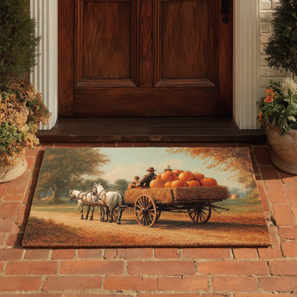 Autumn Western Horse Doormat - Cute Animal Design | Printed Welcome Doormat