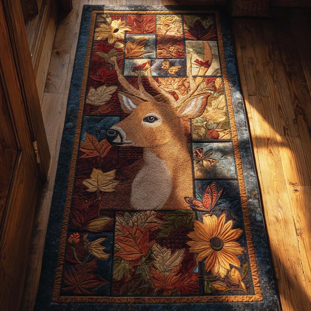 Autumn Whisper Runner Carpet Runner Rug - Cute Pet Design | Animal Printed Runner Rug