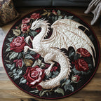 Azure Wing Round Mat Rug - washable non-slip printed rug