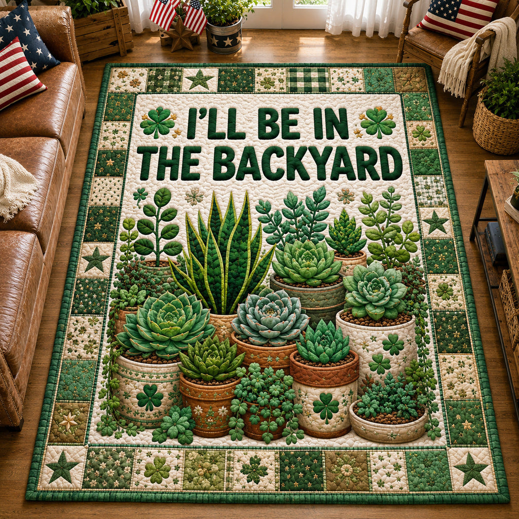Backyard Therapy area rug in a living room
