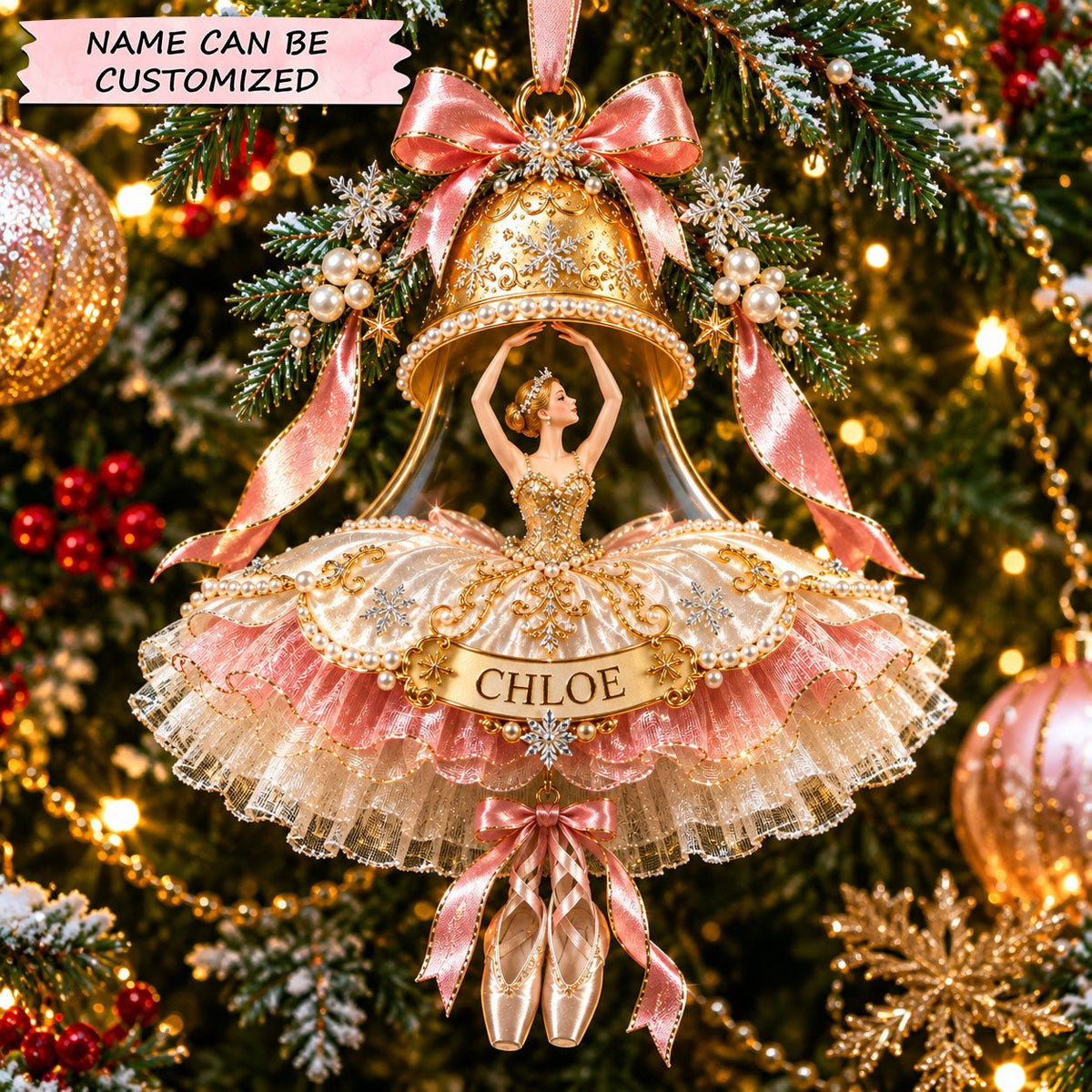 Ballerina Bell Christmas Ornament
