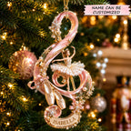 Ballerina Music Note Christmas Ornament