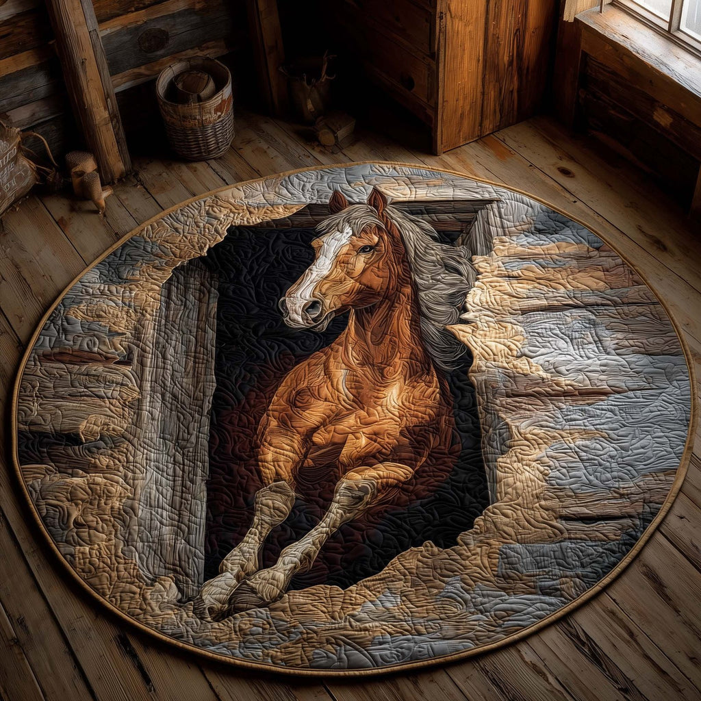 Barn Door Spirit Round Mat Rug - Nature Design | Serene Home Decor