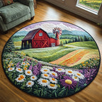 Barnyard Bliss Round Mat Rug - Nature Design | Serene Home Decor