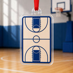 Basketball Full Court Christmas Ornament