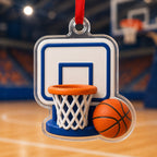 Basketball Hoop Ball Christmas Ornament