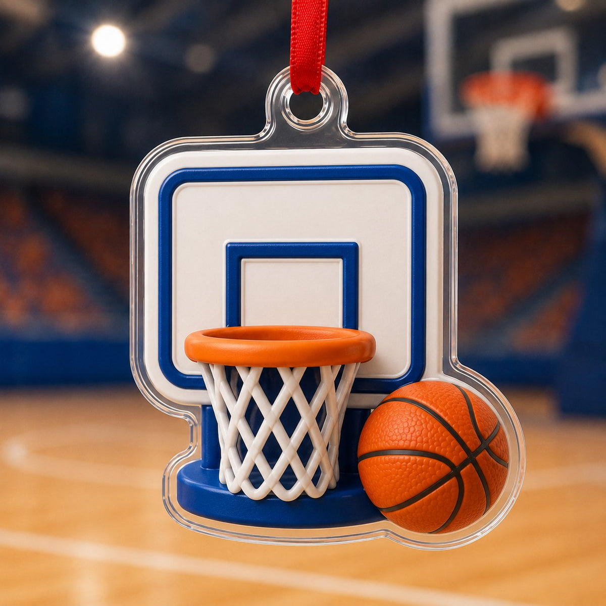 Basketball Hoop Ball Christmas Ornament