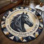 Battle Ready Round Mat Rug - washable non-slip printed rug